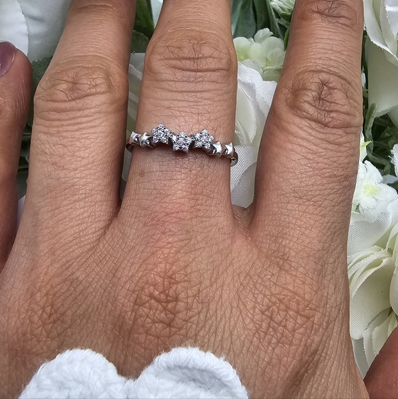 ❤️ TWINKLE STARS STERLING SILVER RING - Picture 3 of 6